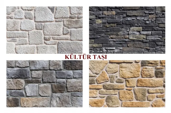 Dört farklı kültür taşı dokusu yan yana