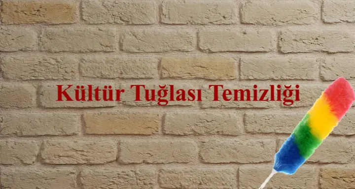 Kültür tuğlası duvardan toz alınması